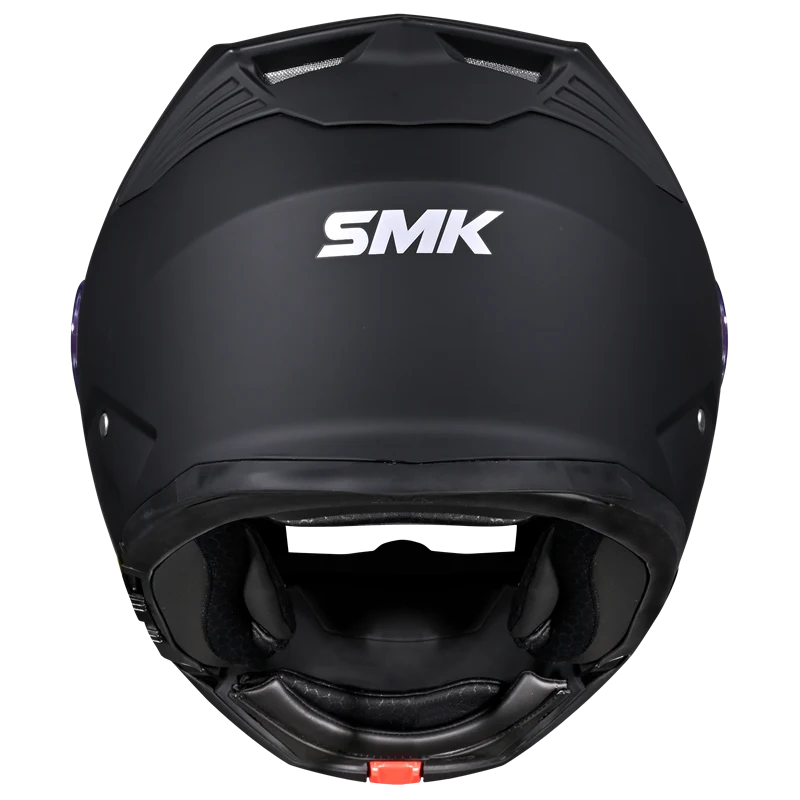 Motorcycle matt black modular helmet with drop down sun-visor