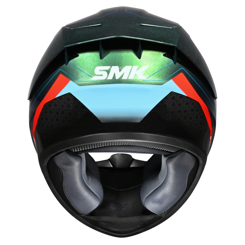 Motorcycle full face helmet gloss black grey green sun visor , extended spoiler 