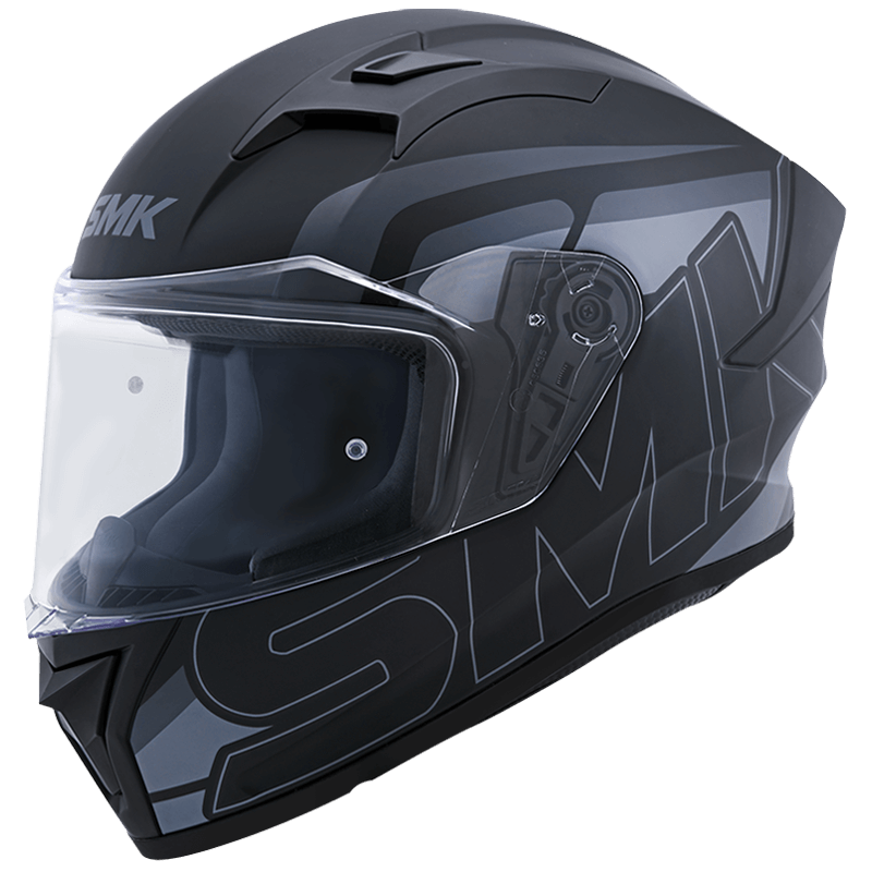 Motorcycle matt black grey outline brand logo helmet pinlock ready dual visor
