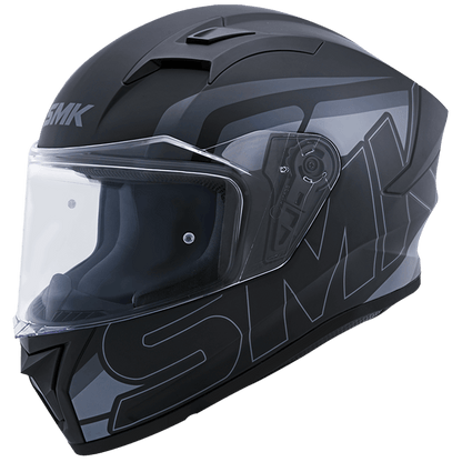 Motorcycle matt black grey outline brand logo helmet pinlock ready dual visor