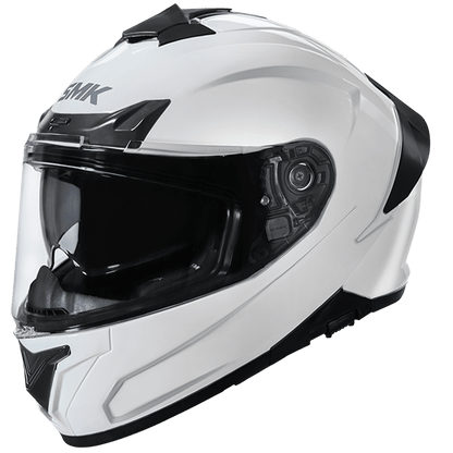 Motorcycle full face helmet solid white pinlock 30 dual visor