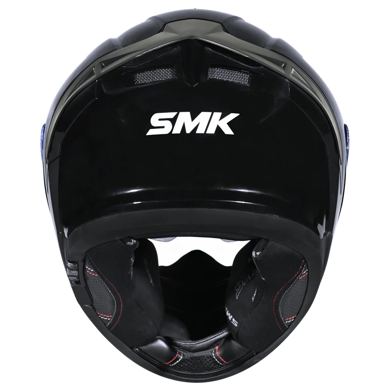 Motorcycle full face helmet solid gloss black pinlock 30 dual visor