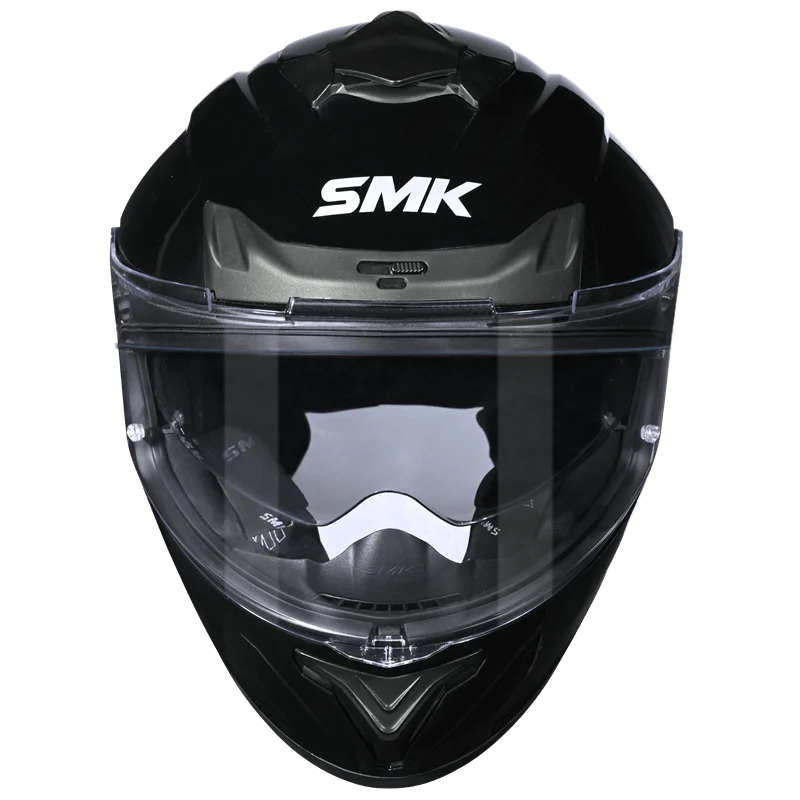 Motorcycle full face helmet solid gloss black pinlock 30 dual visor