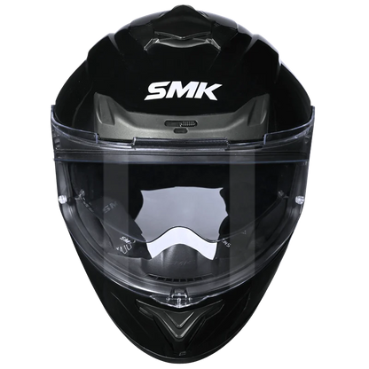 Motorcycle full face helmet solid gloss black pinlock 30 dual visor