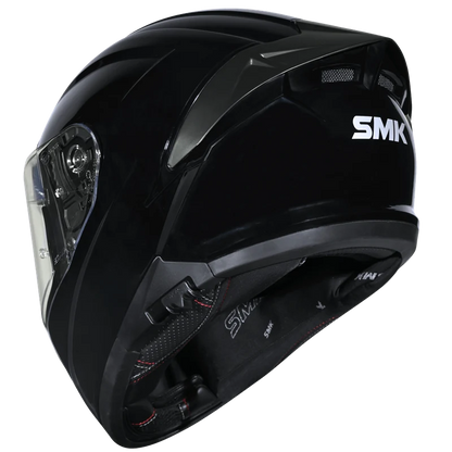 Motorcycle full face helmet solid gloss black pinlock 30 dual visor