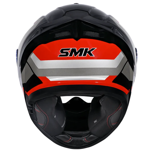 Motorcycle full face sport touring helmet black grey red pinlock ready