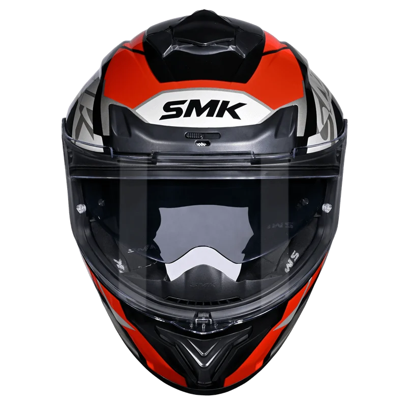 Motorcycle full face sport touring helmet black grey red pinlock ready