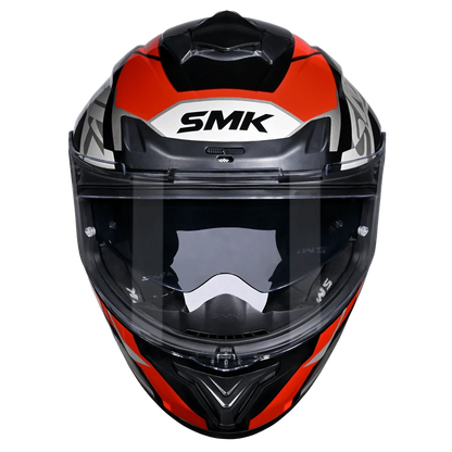 Motorcycle full face sport touring helmet black grey red pinlock ready