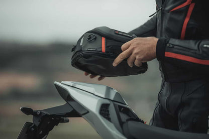 Motorcycle black tail bag 8-14L waterproof