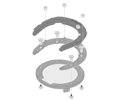 Motorcycle tank ring black for sw-motech tank bags bmw series