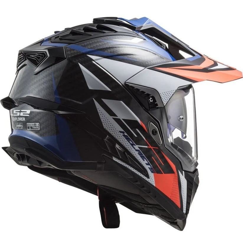LS2 MX701 Explorer Carbon Focus Gloss Blue Red - 06