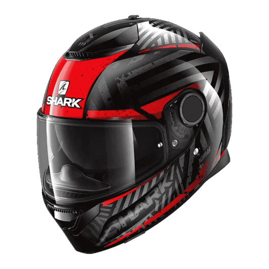 Motorcycle Full Face Black and red Shark helmet MotoGP winning