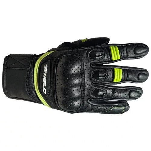 Shield FUR Gloves (Black HiViz) - Motogear Performance