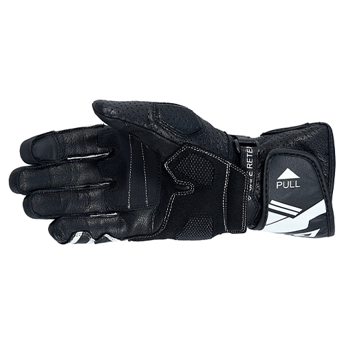 Shield SP-Pro Motorcycle Racing Gloves (Black White) - Motogear Performance