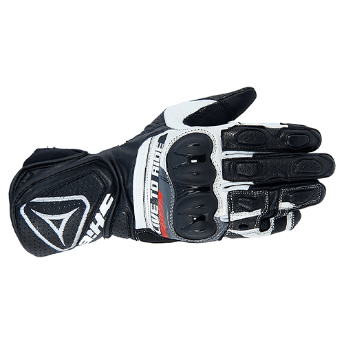 Shield SP-Pro Motorcycle Racing Gloves (Black White)