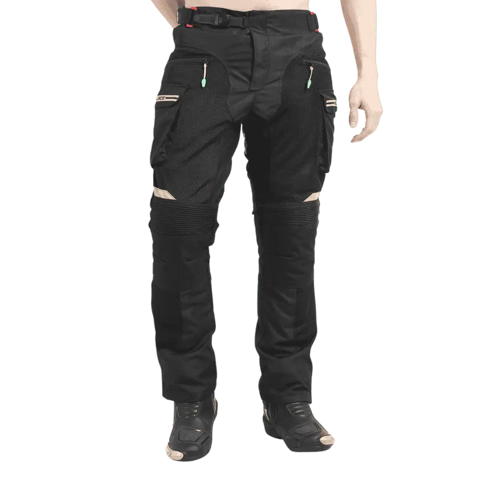 Motorcycle riding level 2 armoured mesh pant black