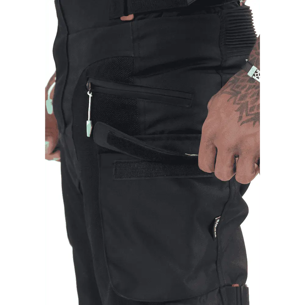 Motorcycle riding level 2 armoured mesh pant black