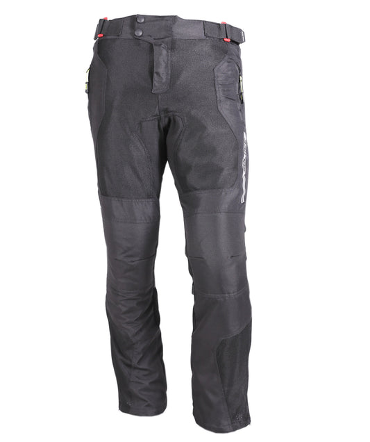 Motorcycle riding armoured mesh pant level 2 black