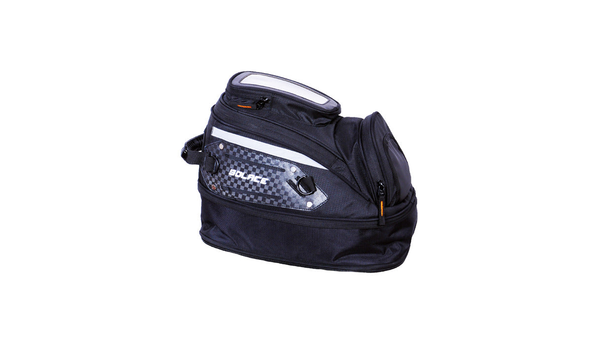 Motorcycle magnetic tank bag black with phone pouch waterproof