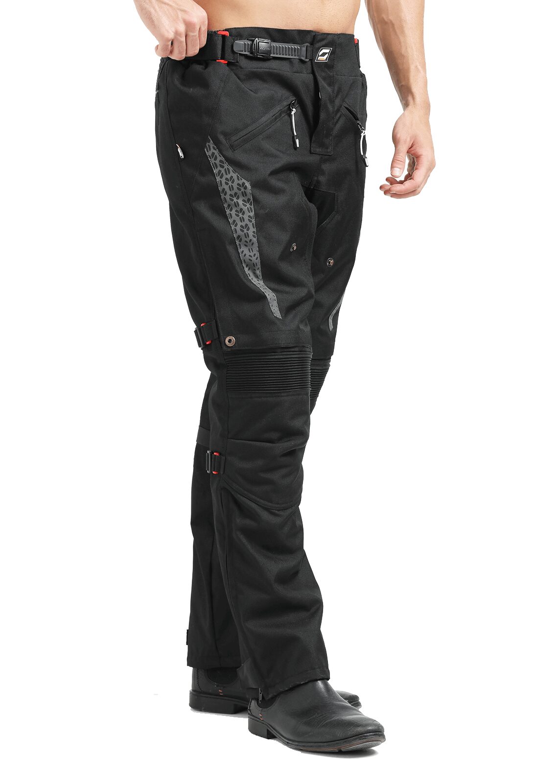 Motorcycle riding black mesh riding pant bottoms thermal waterproof Level 2