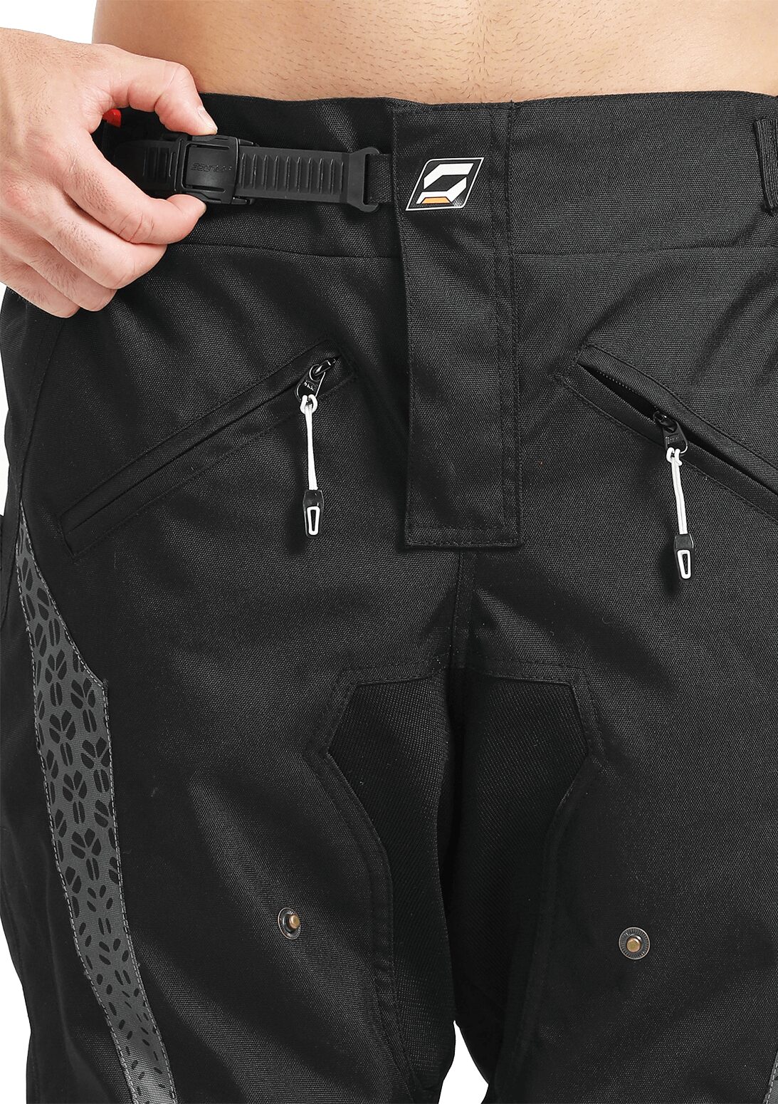 Motorcycle riding black mesh riding pant bottoms thermal waterproof Level 2