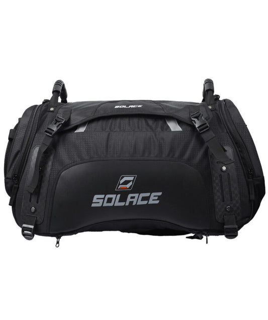 Motorcycle black tail bag with waterproof cover big