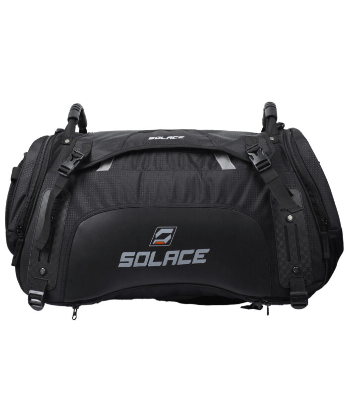 Motorcycle black tail bag with waterproof cover big 