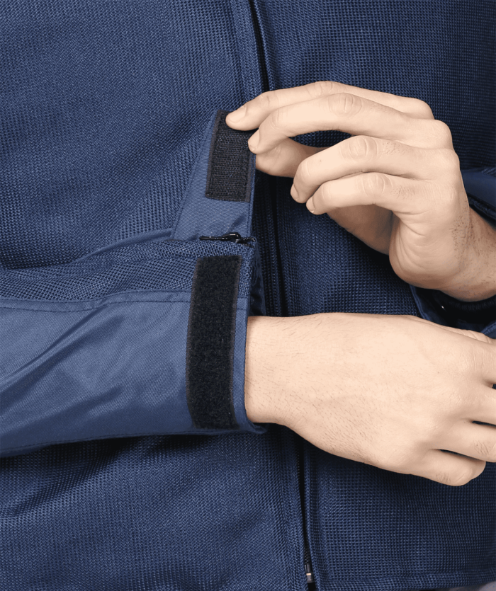 Motorcycle riding jacket level 2 armoured navy blue