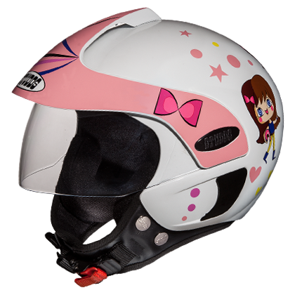 Motorcycle kids helmet 50cm pink girl design 