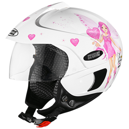 Motorcycle kids helmet 50cm pink princess design 