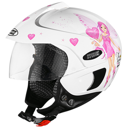 Motorcycle kids helmet 50cm pink princess design 