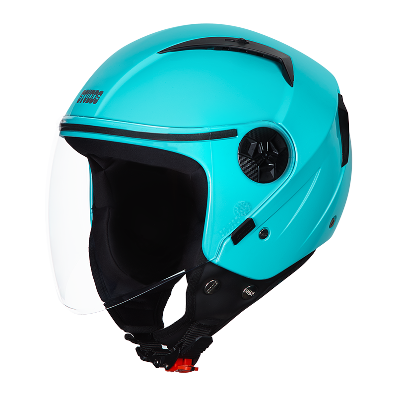 Motorcycle / Scooter half face open face helmet light blue