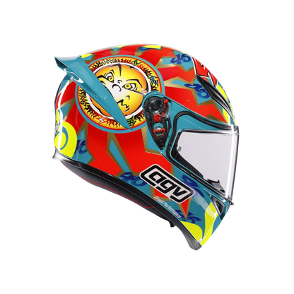 Motorcycle full face track helmet mugello rossi edtion graphic multicolours and graphics
