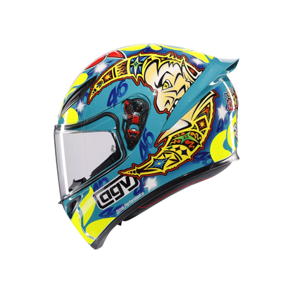 Motorcycle full face track helmet mugello rossi edtion graphic multicolours and graphics