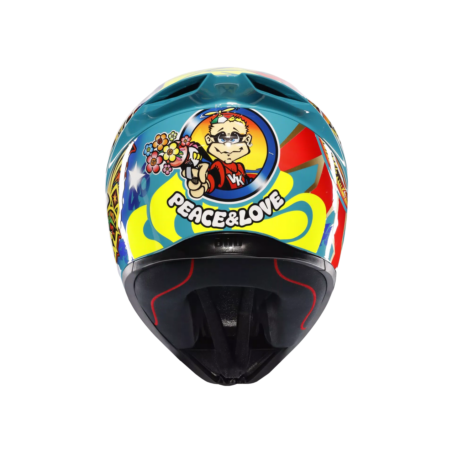 Motorcycle full face track helmet mugello rossi edtion graphic multicolours and graphics