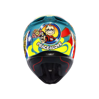 Motorcycle full face track helmet mugello rossi edtion graphic multicolours and graphics