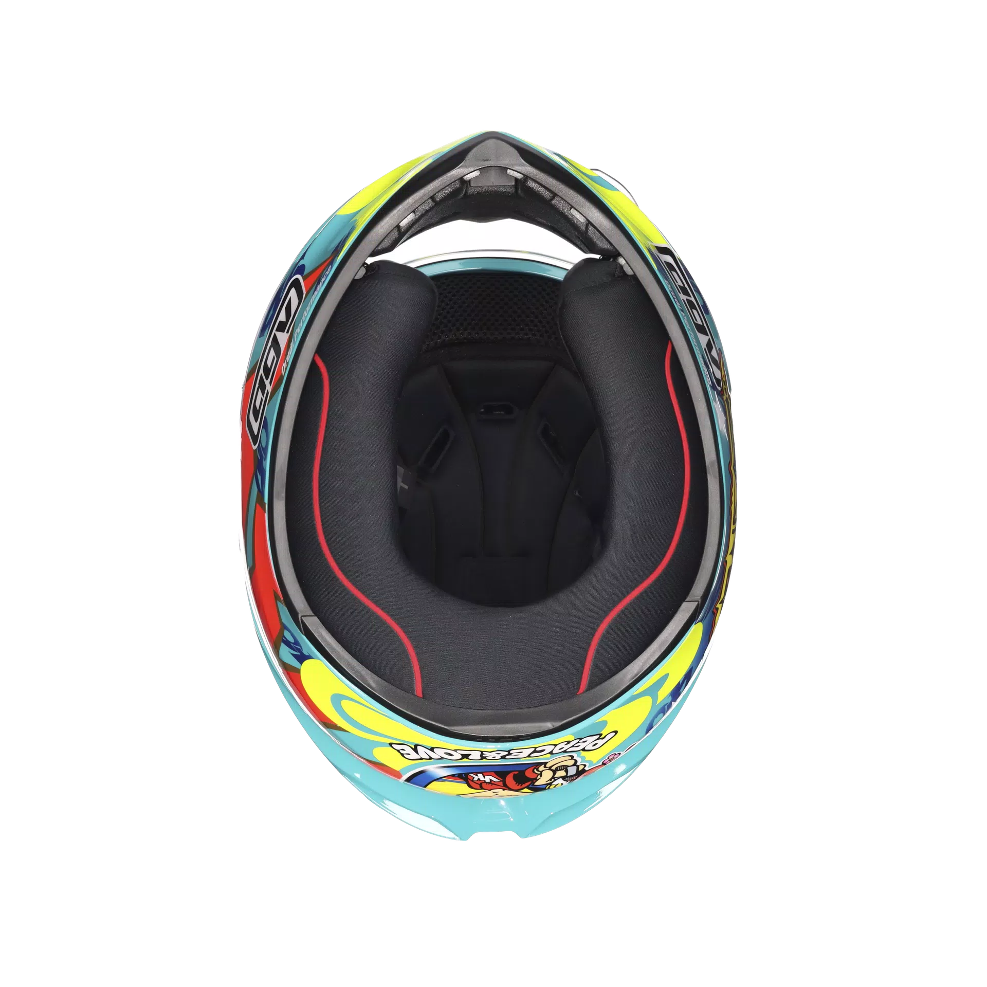 Motorcycle full face track helmet mugello rossi edtion graphic multicolours and graphics