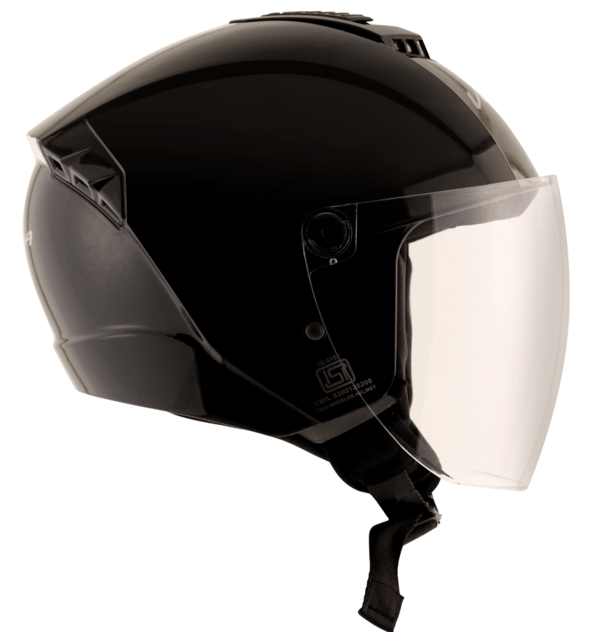 motorcycle/scooter half/open face helmet solid black women/men