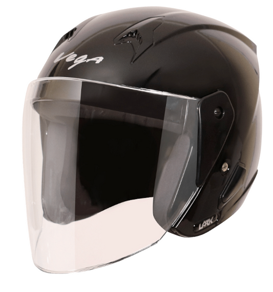 scooter/motorcycle city urban open face unisex helmet solid black