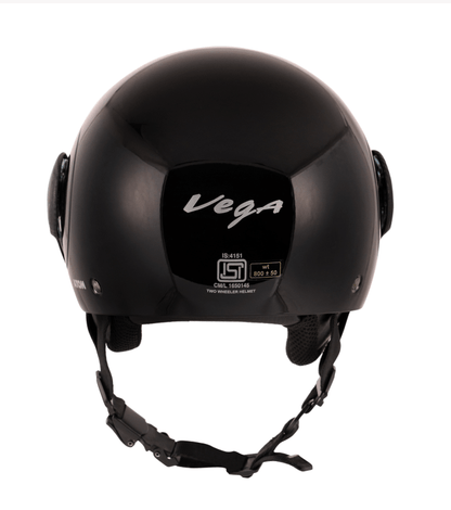 Scooter / motorcycle womens open face helmet black