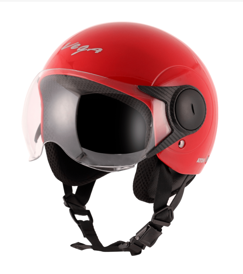 Scooter / motorcycle womens open face helmet red