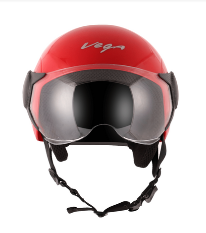 Scooter / motorcycle womens open face helmet red