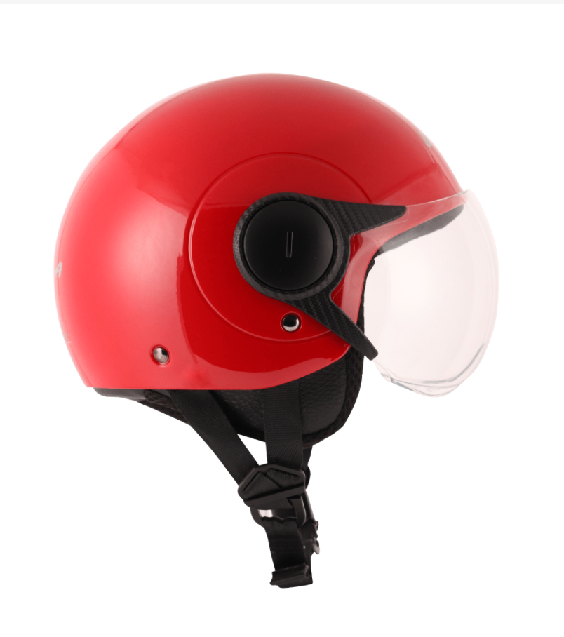 Scooter / motorcycle womens open face helmet red