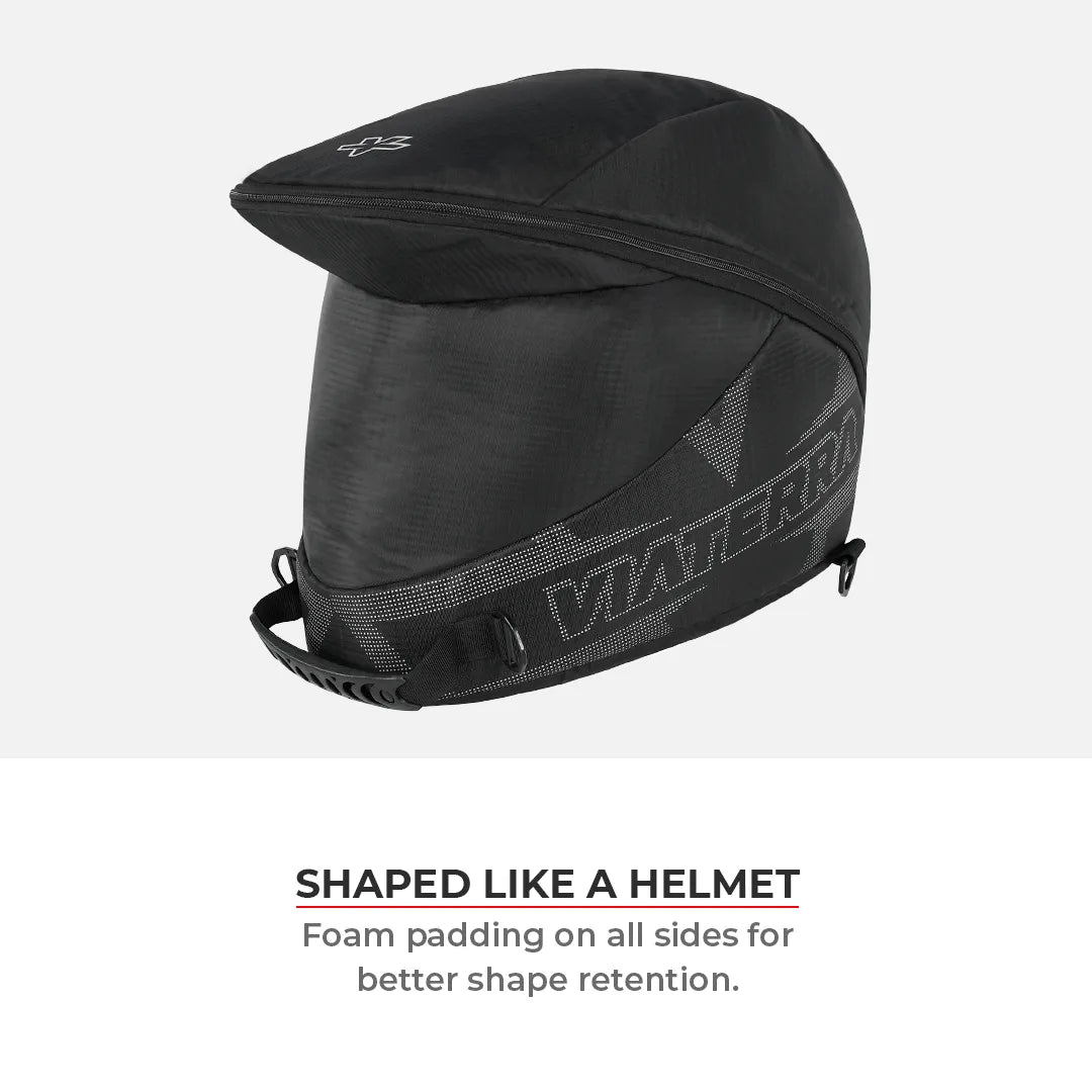 Motorcycle adventure helmet bag black