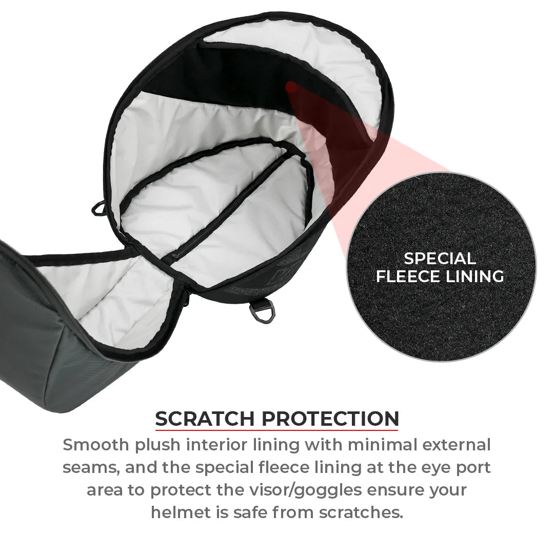 Motorcycle adventure helmet bag black