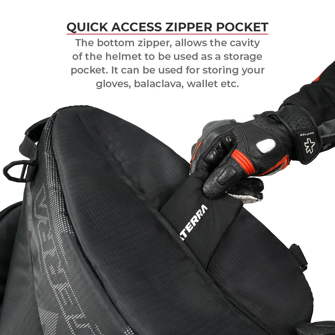 Motorcycle adventure helmet bag black