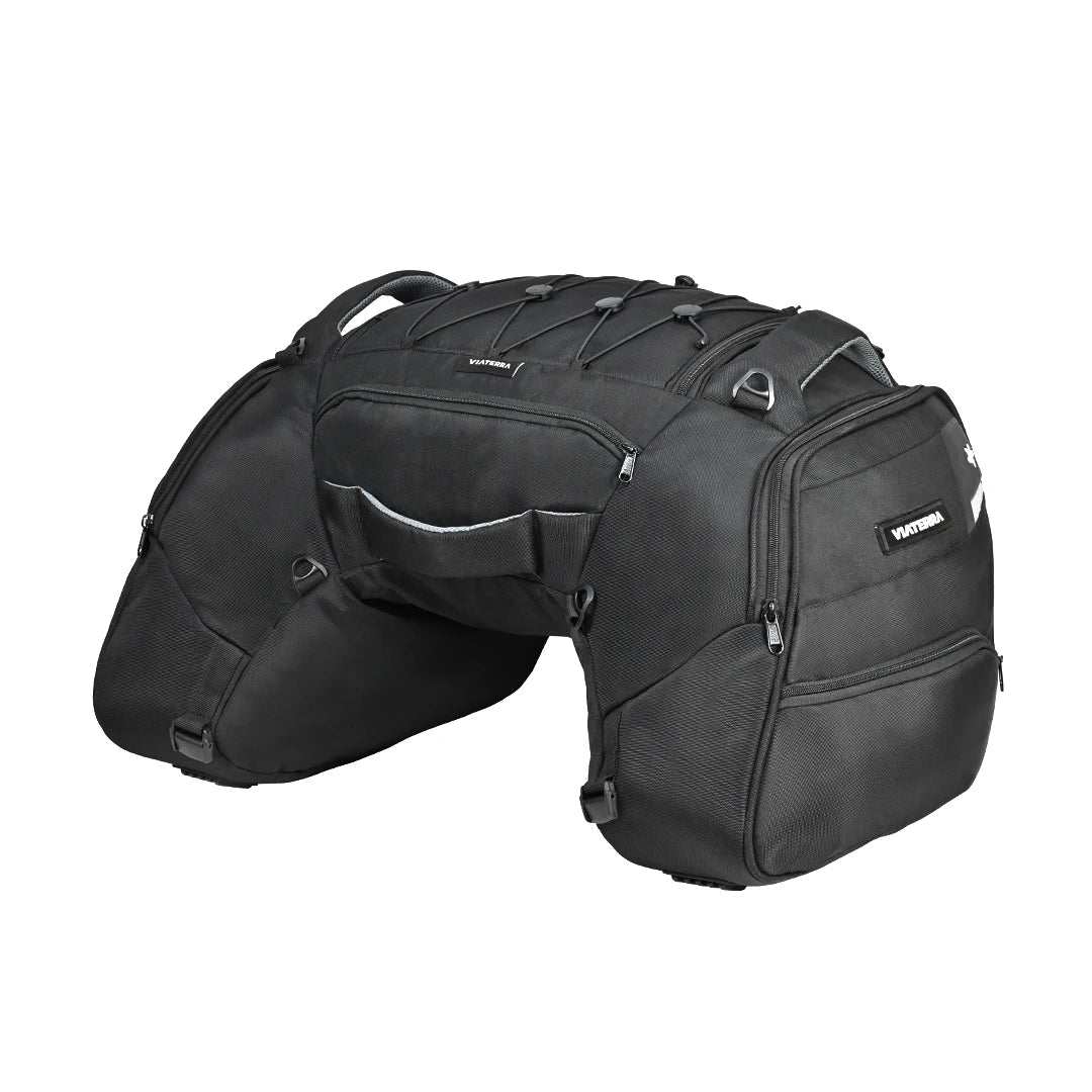 Motorcycle sports touring waterproof universal 64L black tail bag