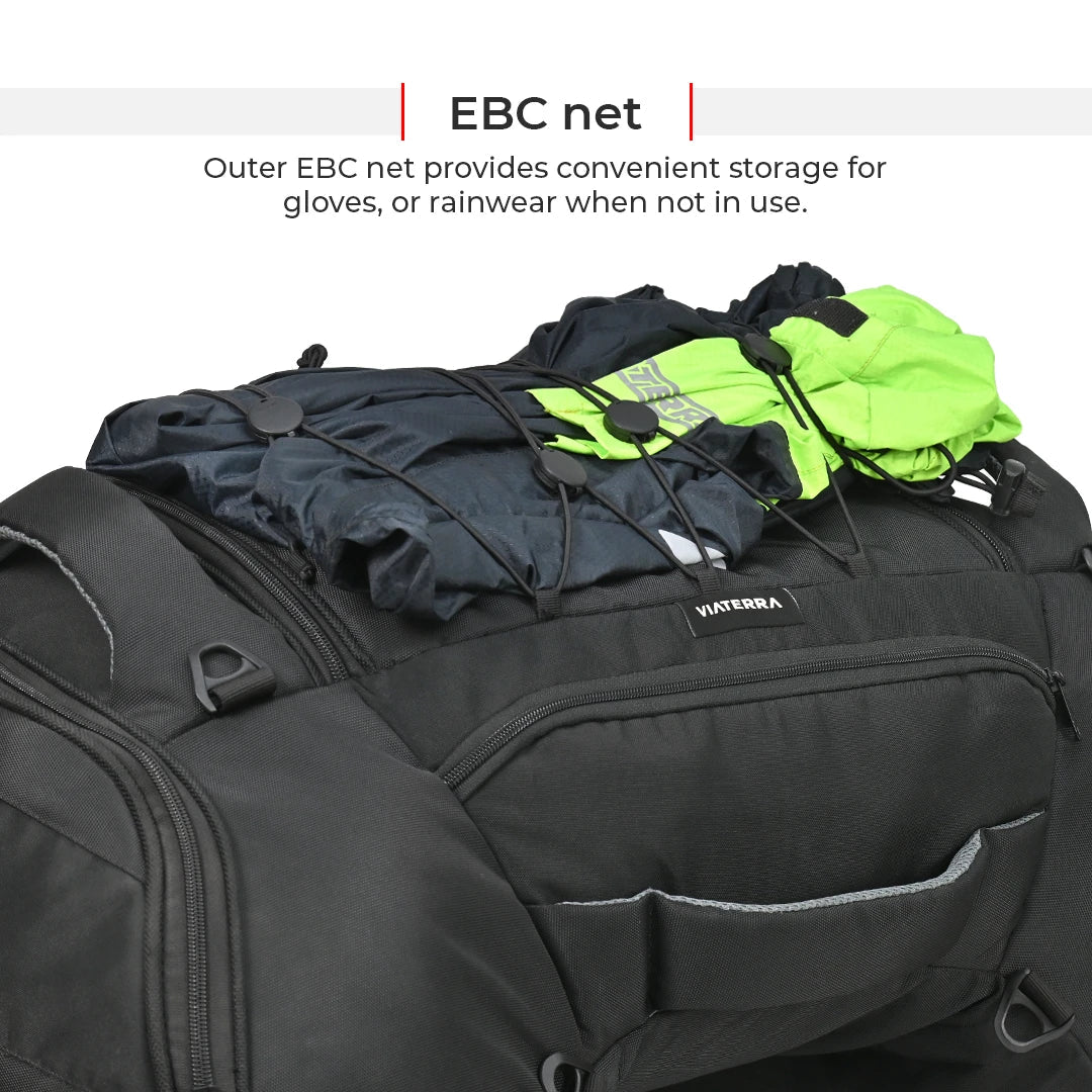 Motorcycle sports touring waterproof universal 64L black tail bag