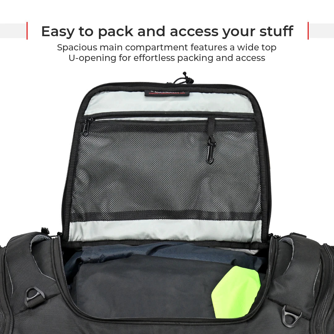 Motorcycle sports touring waterproof universal 64L black tail bag
