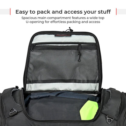 Motorcycle sports touring waterproof universal 64L black tail bag